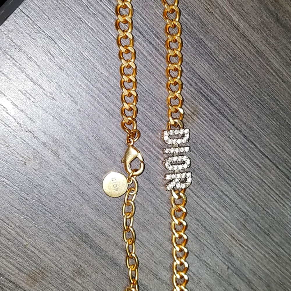 Christian Dior Gold choker 15 inches
